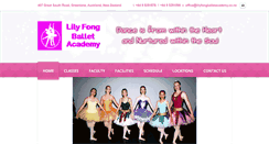 Desktop Screenshot of lilyfongballetacademy.co.nz